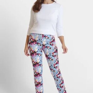 Peace of Cloth Floral Stretch Pants – Multicolor – Size 10